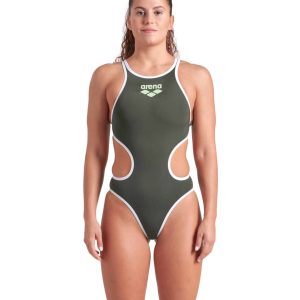 Costume Intero Donna Arena One Biglogo Dark Sage White