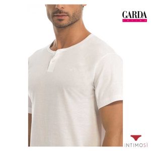 Maglia manica corta serafino in puro cotone Conf. 3 Pz | Garda 0043