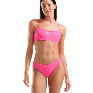 Bikini BANDEAU SOLID ARENA Shocking Pink Water