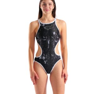 Costume Intero Donna Arena One LACQUER One Piece Black White