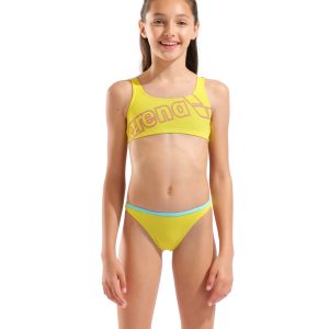 BIKINI LOGO TWO PIECES ARENA bambina Yellow Star Water Shocking