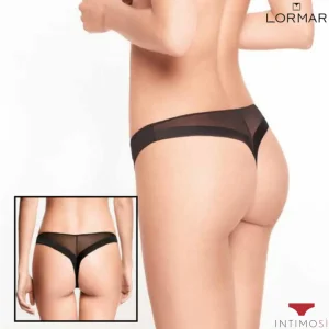 Perizoma liscio senza cuciture con trasparenza | Lormar 0187