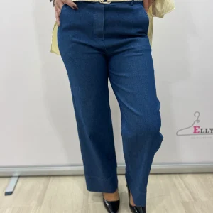 Pantaloni palazzo donna effetto denim