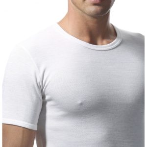 T-shirt sintonia manica corta lana cotone