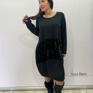 Abito curvy paillettes donna