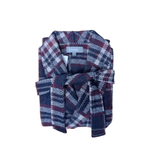 Vestaglia bimbo con cintura fantasia tartan BipBip