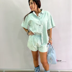 Completo Donna in Cotone Camicia e Short