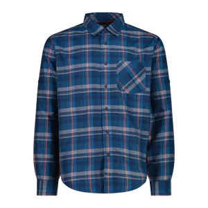 Camicia uomo manica lunga Check CMP Blue