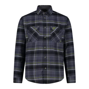 Camicia uomo manica lunga a quadri CMP Titanio