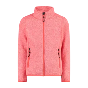 Pile knit-tech bambina mélange RED FLUO CMP