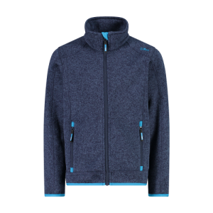 Pile knit-tech bambino mélange BLUE CMP