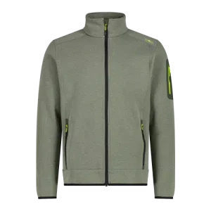 Pile pesante da uomo in knit-tech mélange CMP Oil Green