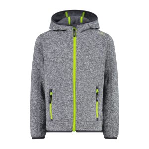 Pile da bambino knit-tech mélange con cappuccio CMP