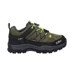 Scarpa bambini Rigel Low Waterproof con tomaia in pelle CMP Olive