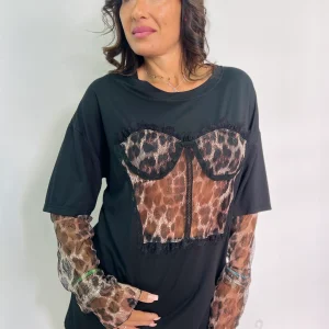 Maglia donna velata leo
