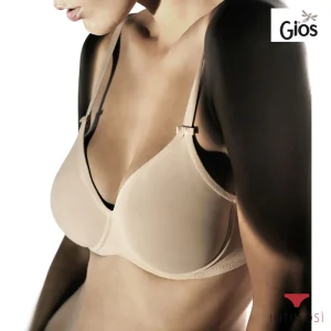 Reggiseno coppa C senza ferretto ad alto sostegno con coppe preformate | Gios 505