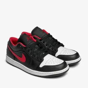 Air jordan 1 low black red and white – 553558 063