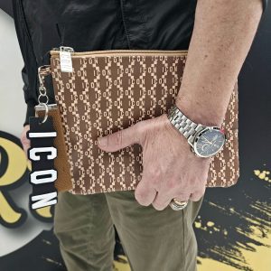 POCHETTE ICON IUNIX9007A CIOCCOLATO