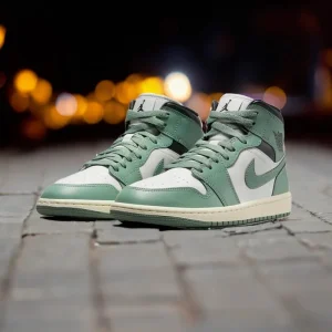 Air jordan 1 mid jade smoke – bq6472 130