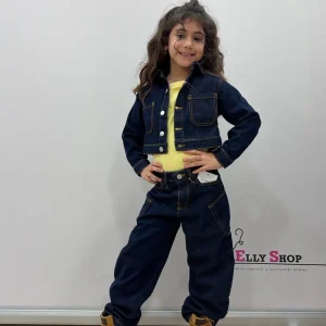 Completo denim bambina giacca e jeans