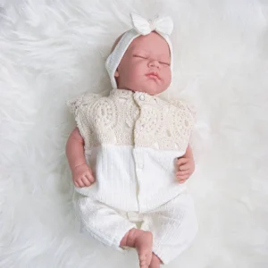 Tutina Elegante Neonata con Fascia Abbinata - Perfetta per Ogni Occasione