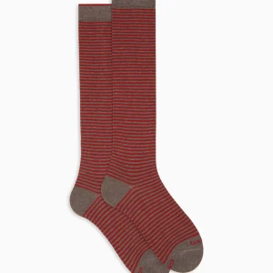 Calze lunghe donna cotone righe windsor Gallo