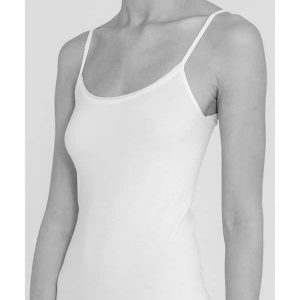 Canotta top raso in cotone modal elasticizzato