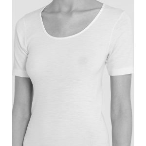 Maglietta longlife manica corta in pura lana