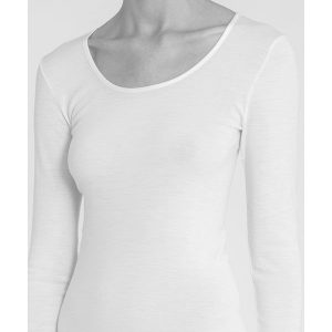 Maglietta longlife manica lunga in lana e seta