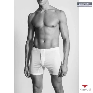 Boxer con bottone in puro filo di scozia Conf. 6 PZ. | Perofil