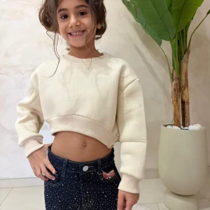 Felpa cropped bambina 4–14 anni