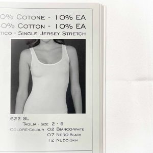 Canotta light spallina larga in cotone elasticizzato