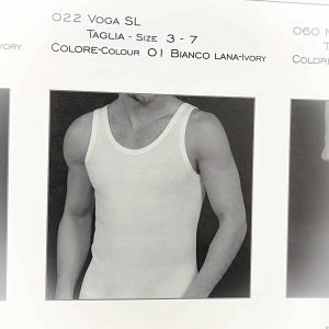 Canotta longlife in pura lana leggera uomo