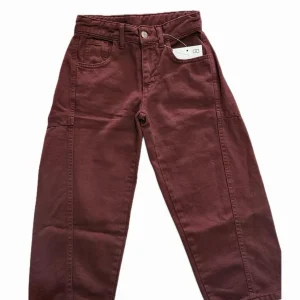 Jeans balloon bambina bordeaux