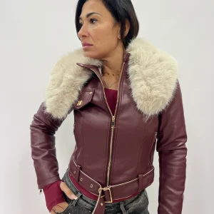 Chiodo donna con pelliccia removibile