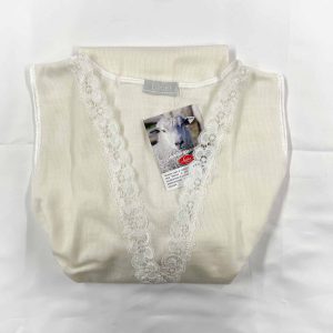 Canotta formaseno spalla larga donna, lana – cotone