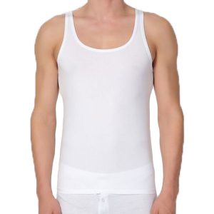 Canotta spalla larga uomo, cotone elasticizzato