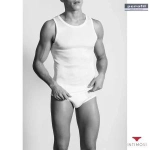 Canottiera spalla larga in puro filo di scozia Conf. 3 PZ. | Perofil