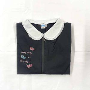 Casacca bambina elementari con farfalle e scritta