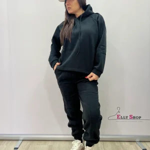 Completo tuta donna con felpa cappuccio