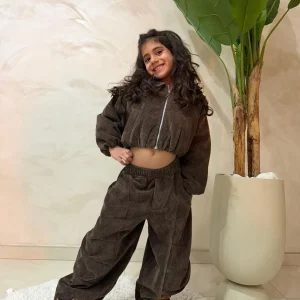 Completo velluto bambina inverno