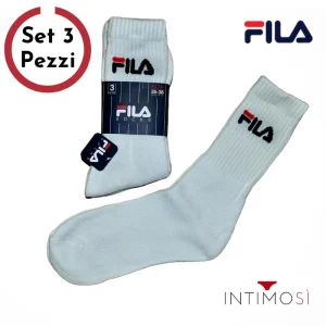 Calza spugna tennis unisex sportiva con logo set da 3 | Fila F9505