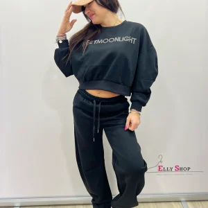 Completo tuta donna cropped casual chic