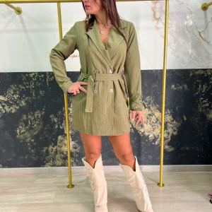 Vestito modello giacca gessato