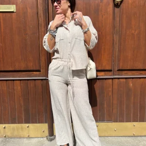 Completo camicia e pantalone gessato