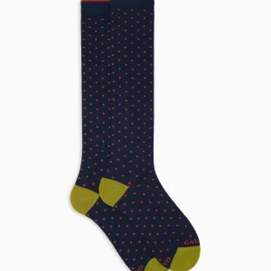 Calze lunghe uomo cotone fantasia pois Gallo