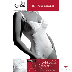 Body modellatore senza ferretto con particolari in pizzo | Gios 978