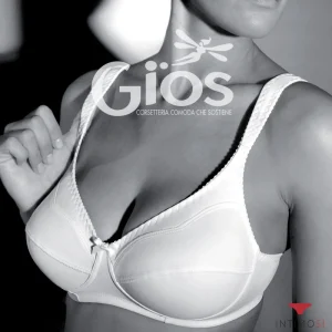 Reggiseno liscio preformato con spalline larghe senza ferretto in cotone | Gios 972