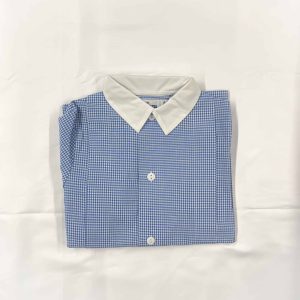 Grembiule a quadretti bambino asilo senza disegni