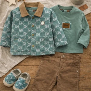 Completo neonato 4 pezzi con scarpette